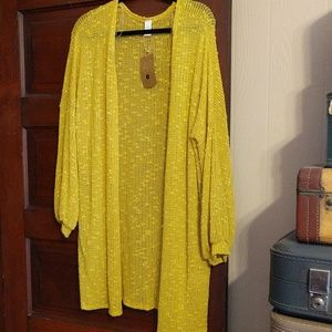Kimono sweater goldenrod yellow